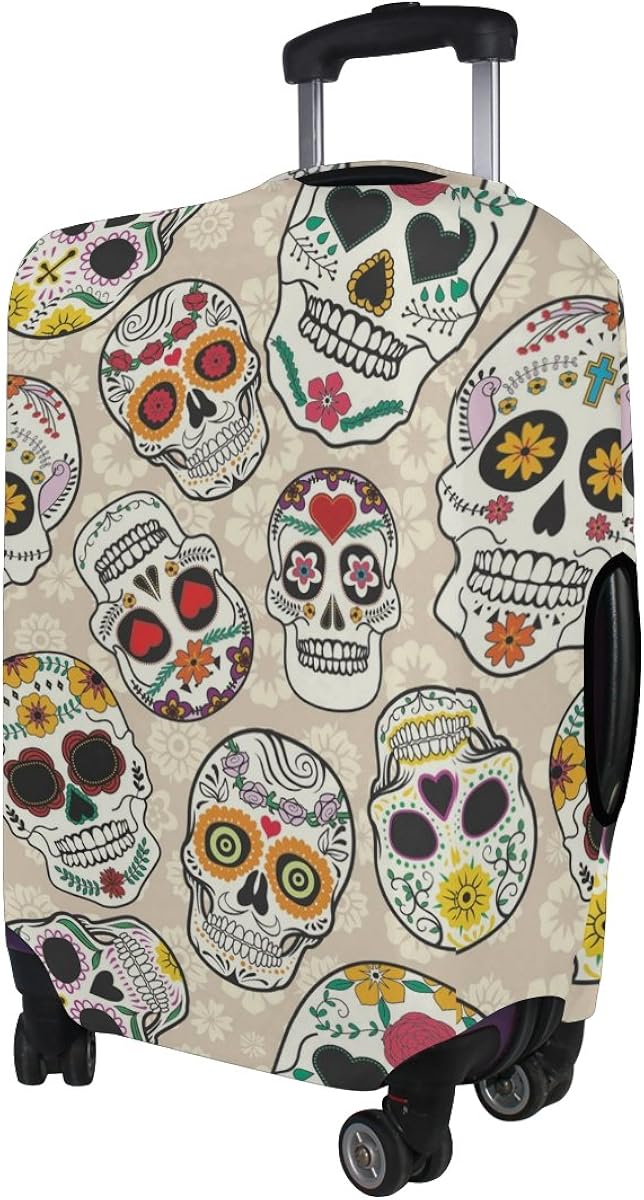 candy skull suitcase