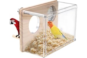 Parakeet Nesting Box for Cage, High-Transparent PET Parakeet Nest, Versatile Bird Houses for Canary, Lovebird and Parrot, Bir