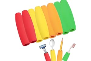 FAMPERY 8-Pack Foam Grip Tubing for Utensils - 4 Sizes No-Cut Utensils Adaptive Grip Handle for Utensils Tools & Pens - Built up Tubing Padding Grips Aid for Elderly, Disabled, Arthritic, Handicapped