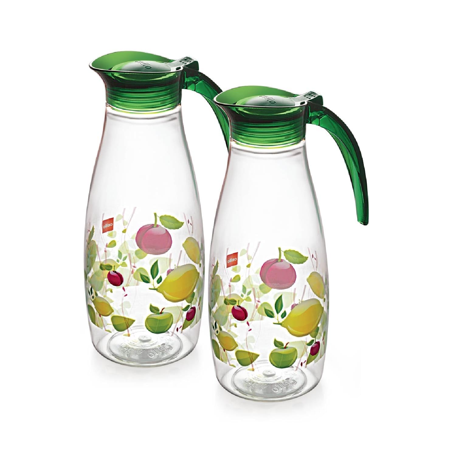 Buy Cello Juicy Plastic Jug Set, 1.25 litres, Set of 2, Green Online at