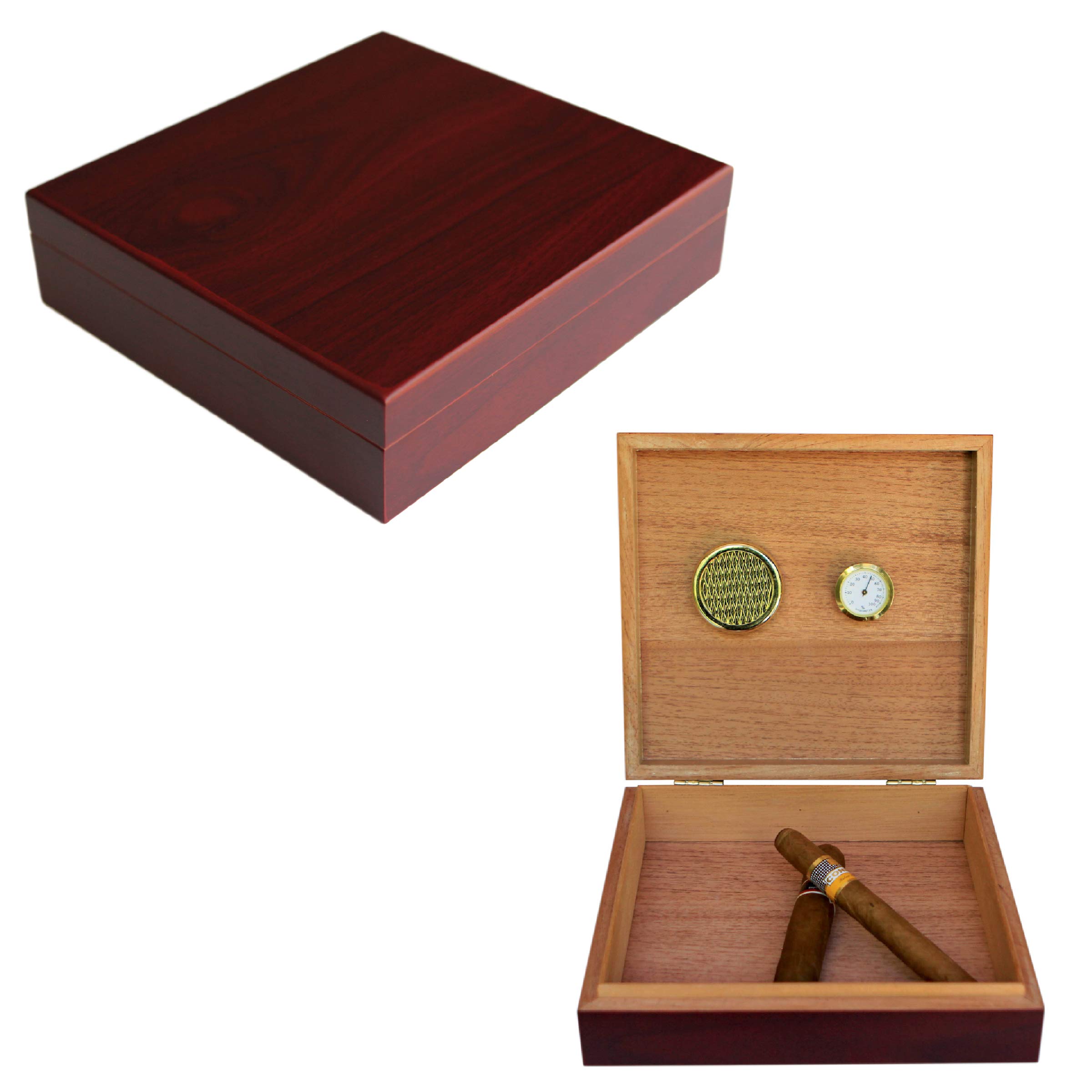 Cherry Finish Spanish Cedar Humidor with Seal and Humidifier Gel