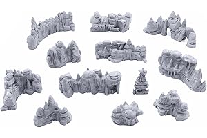 EnderToys Low Grotto Walls - DND Terrain, 28mm Miniature Wargaming, Tabletop RPGs, Wargame Scenery