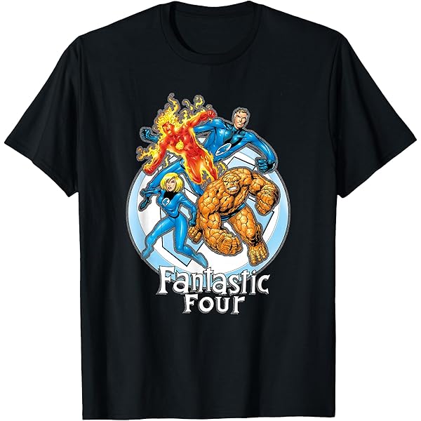 Amazon.com: Marvel Fantastic Four Group Shot Crystal Classic Logo