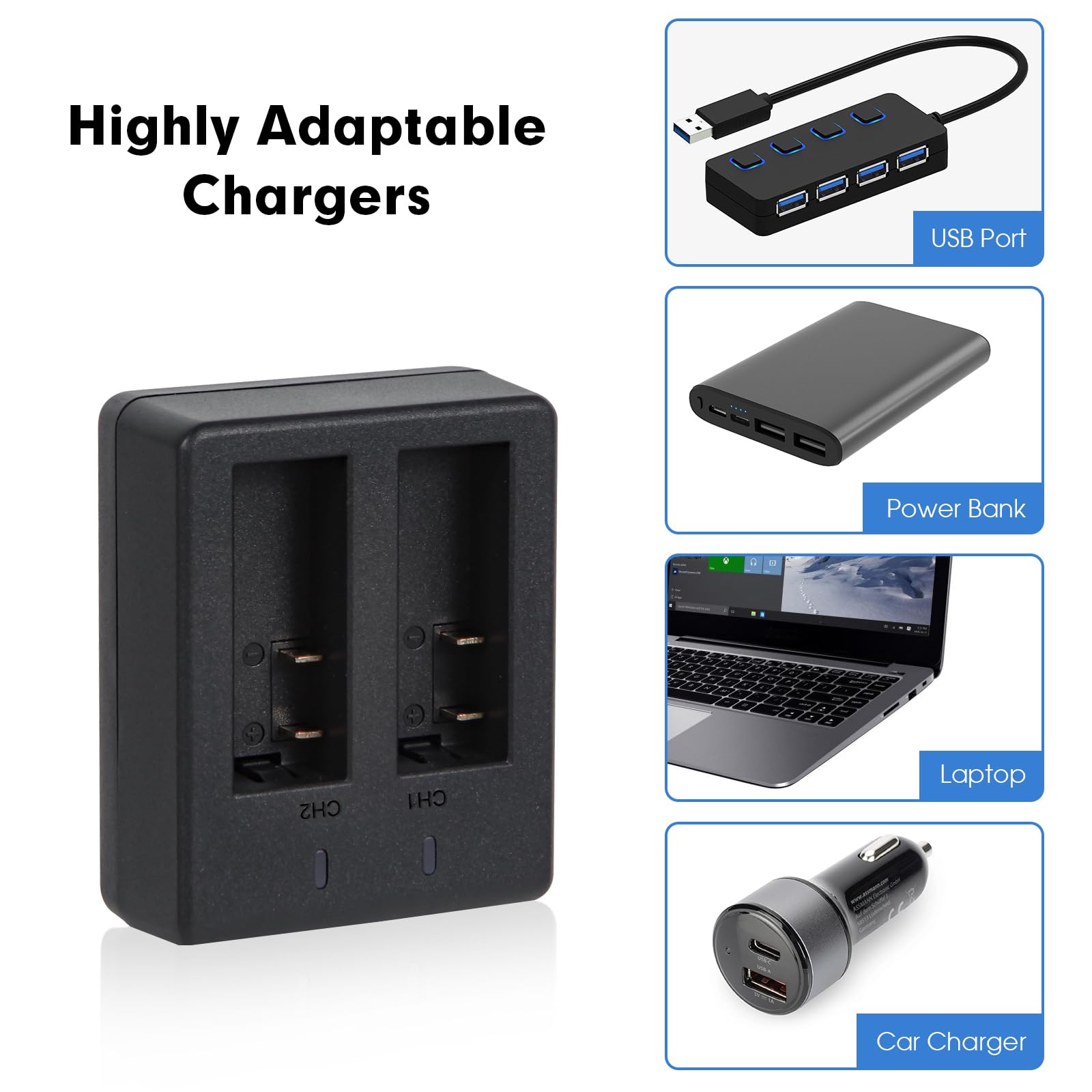 Step 2: Connecting the charging cradle to a power supply using the USB Type-C cable
