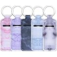 SEANATIVE Chapstick Holder Keychain - Neoprene Lip Balm Sleeve With Clip, Travel Accessory For Women