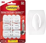 Command Mini Hooks Value Pack 18 Hooks 24 Strips White Damage Free