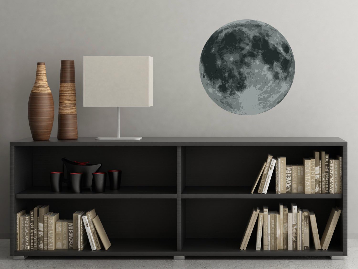 Moon Fabric Wall Decal - Space Wall Decor - Available in 2 Sizes - Non-Toxic, Removable, Reusable, Respositionable (Small)