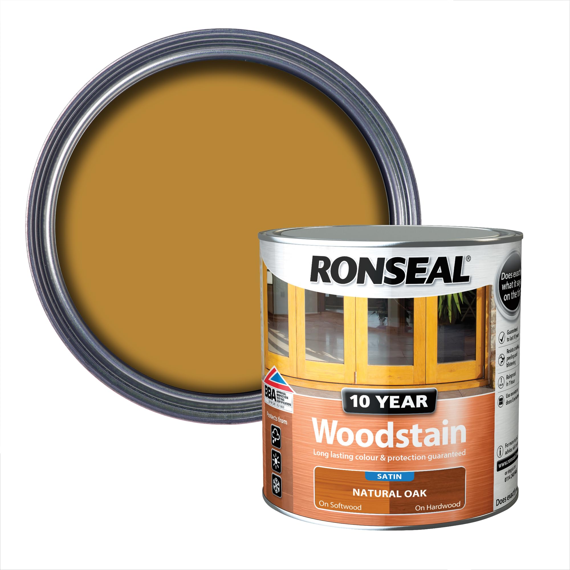 RONSEAL 10 Year Woodstain Natural Oak 750ml