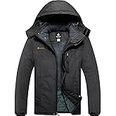 GEMYSE Men's Ski Snow Jacket Warm Winter Waterproof Coat Snowboard Rain Jacket Hooded Windproof Windbreaker