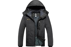 GEMYSE Men's Ski Snow Jacket Warm Winter Waterproof Coat Snowboard Rain Jacket Hooded Windproof Windbreaker