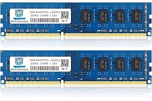 Motoeagle 16GB (2X8GB) PC3L-12800U DDR3L-1600 UDIMM RAM 2Rx8 DIMM DDR3 8GB 1600MHz PC3 12800 SDRAM 240-Pin 1.35V CL11 Non-ECC