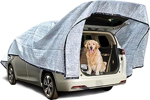 BXAEYIPOR 90% Aluminum Shade Cloth for Cars- Reflective Aluminium Shade Netting Sun Shade Cover with Grommets for Cars, Dogs, Outdoor, RV, Patio(Silver)