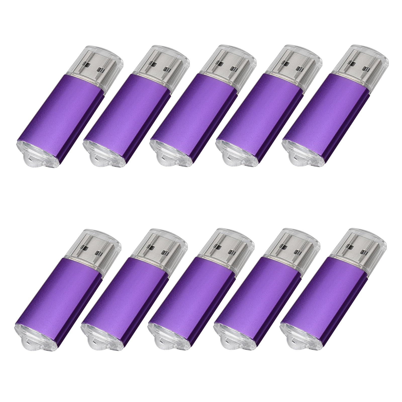 Fenglangrong 10 Pack Flash Drive 128MB USB Sticks, USB 2.0 Thumb Drives Bulk Flash Drive Pack 128MB Pendrive USB Memory Stick Zip Drive USB Sticks 10 Pack Purple