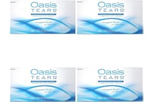 Oasis Tears Lubricant Eye Drops Relief for Dry Eyes, 30 Count Box Sterile Disposable Containers (Pack of 4)