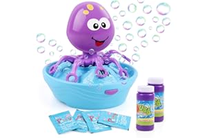 Duckura Bubble Machine for Toddlers 1-3, Toddler Girls Toys, Octopus Bubbles Blower Maker for Kids Outside Outdoor Game Play, Easter Basket Stuffers Birthday Gifts Toy for Boy Girl 3+ Years (Purple)