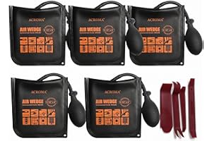 ACROMA Acroma 5-Pack 6-1/2“ x 6" (16x15cm) Commercial Grade Air Wedge, Inflatable Shim Bag, with 300Lbs (136Kgs) Load Rate, S