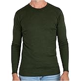 MERIWOOL Mens Base Layer - 100% Merino Wool Midweight Long Sleeve Thermal Shirt