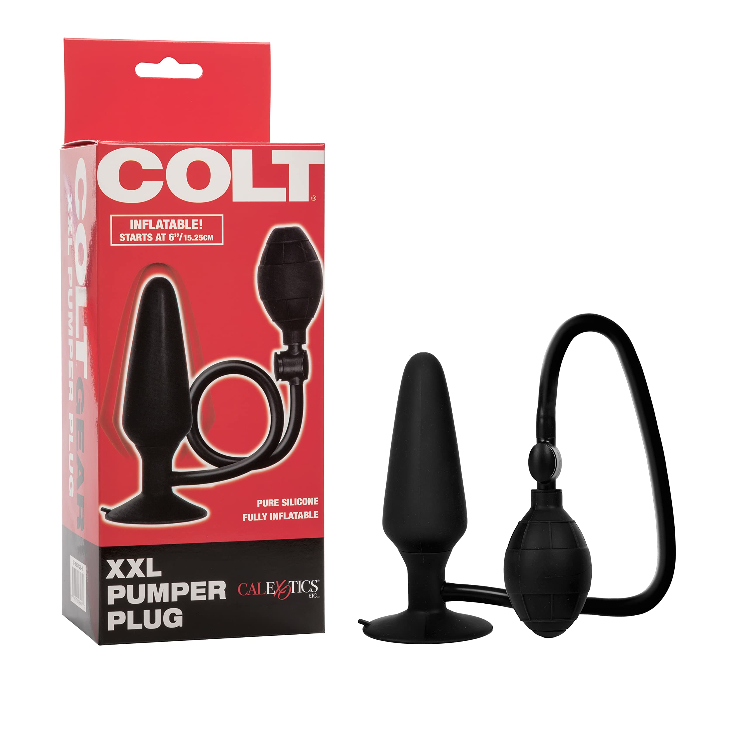 COLT 2X-Large Pumper Inflatable Butt Plug, Black