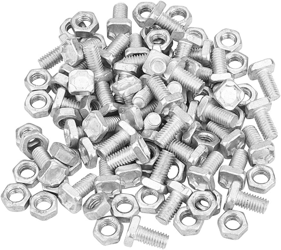 50 Packs Greenhouse Nuts and Bolts Square Head Bolts Nuts Greenhouse