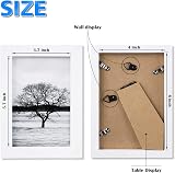 EGOFINE 6x4 White Solid Wood Photo Frames Set of 4 with Acrylic Glass view 3