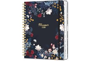 Lonely Oak 2026 Planner, A5 Agenda Daily Planners with Tabs, Spiral Bound Calendar 2026 Planner, Weekly and Monthly Organizer