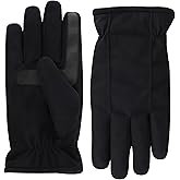 isotoner mens Water Repellent Dual Lined Microfiber Touchscreen Gloves