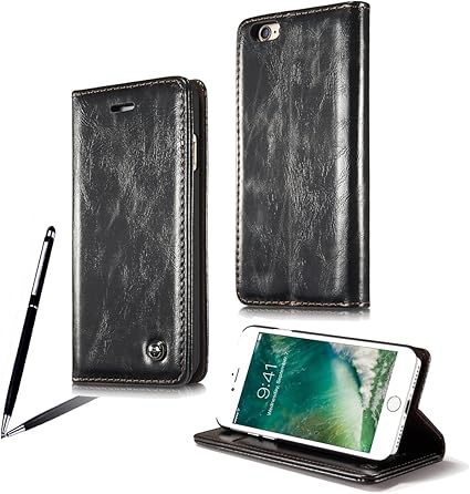 Amazon Co Jp Iphone 6 Iphone 6s手帳型 ケース Mobile Beauty 二つ折り 人気女性 男性兼用 高級レザー 横開き カバー 革 マグネット式 カード収納 スタンド機能 アイフォン6s 財布型 カバー 耐衝撃 ブラック タッチペン付き 家電 カメラ
