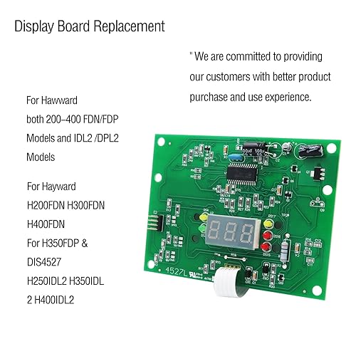Replacement Display Board For Hayward Universal H-Series Low Nox Pool Heater (H400FDN, HD150FDN) - Part # IDXL2DB1930