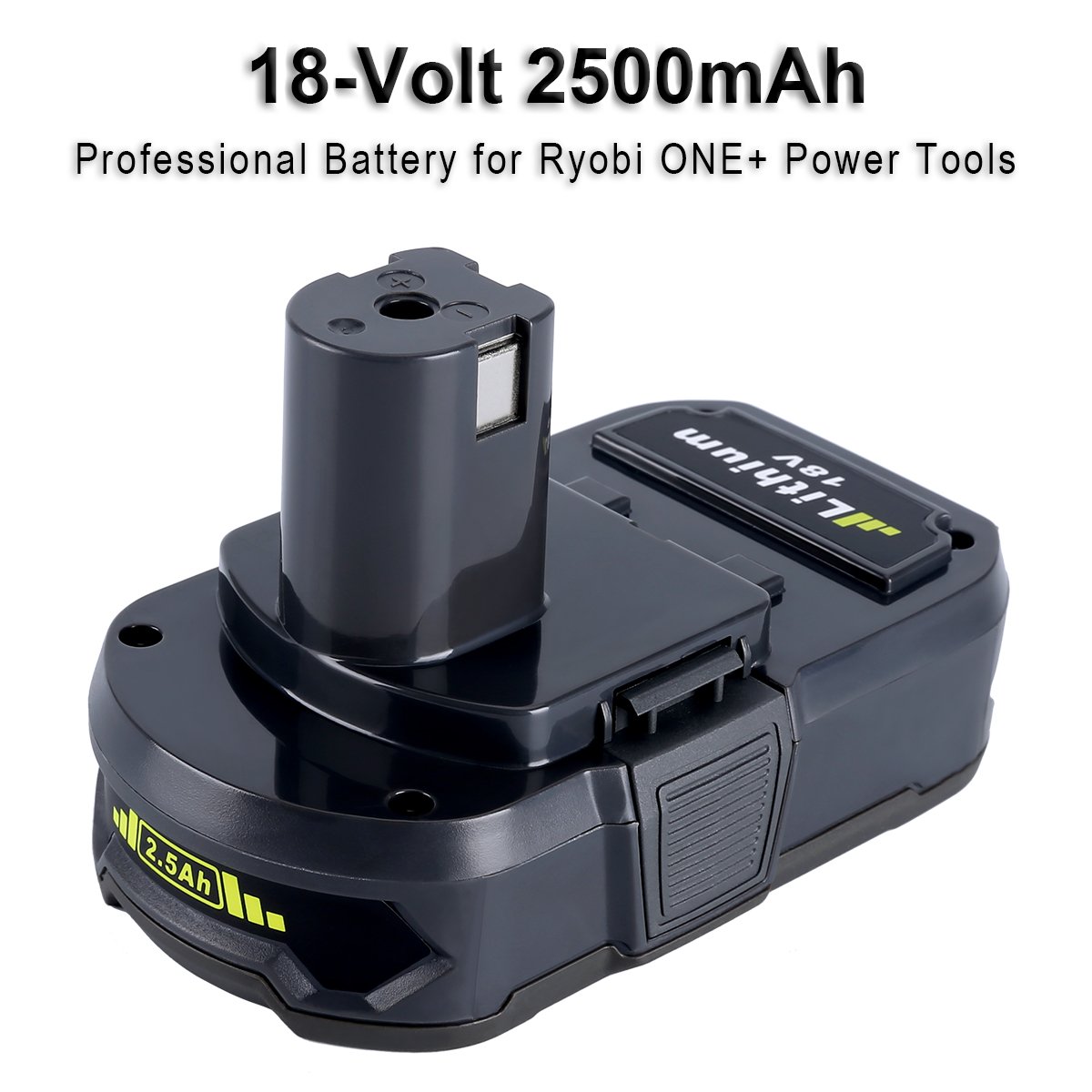 Biswaye 18V 2.5Ah 2500mAh Lithium Ion Replacement Battery for Ryobi