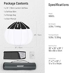 NEEWER 35"/90cm Lantern Softbox One Step Quick