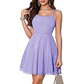 Meetjen Sparkly Sequin Prom Dress for Women Teen Formal Homecoming Spaghetti Straps Tulle Short Cocktail Dresses