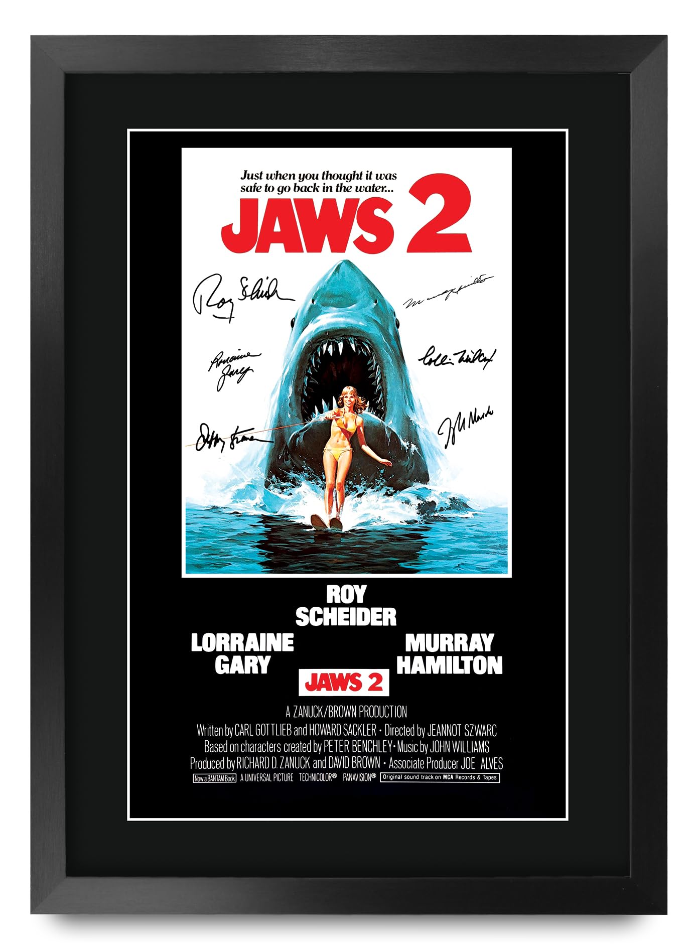 HWC Trading FR A3 Jaws 2 Gifts Printed Poster Signed Autograph Picture for Movie Memorabilia Fans - A3 Framed — image 1