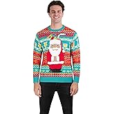 Holiday Hype Men's Ugly Christmas Sweater Holiday Pullover Traditional Fun