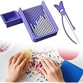 2.6mm Fuse Bead Single Needle Tweezer & Aligner Tray Set, Precision Tool for Fuse Beads Project, Effortlessly Align and Place Iron Beads onto Pegboards (Mini 2.6mm Bead Tool Kit)