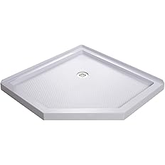 DreamLine SlimLine 36 in. D x 36 in. W x 2 3/4 in. H Neo-Angle Shower Base - 36" x 36" - White Base