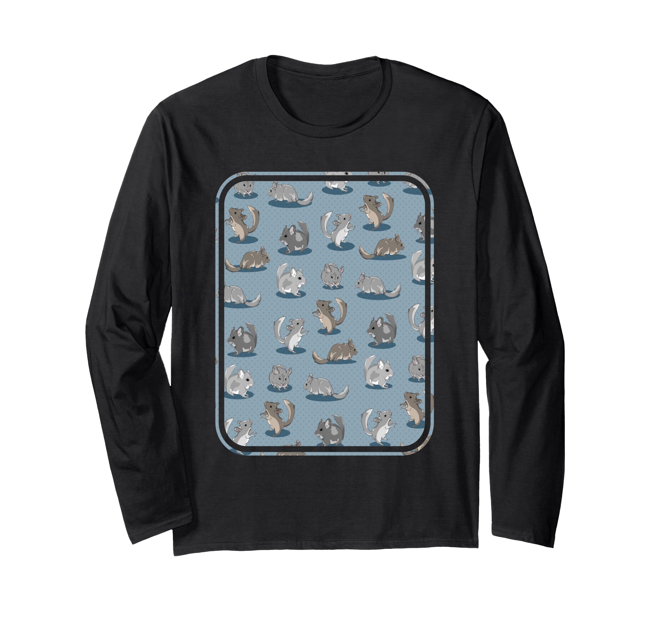 Cute pet chinchilla pattern Long Sleeve T-Shirt