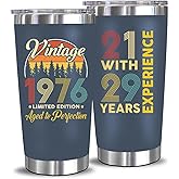 50th Birthday Gifts For Men Women - 1976 50th Birthday Decorations Ideas for Him Present For Man Turning 50 Year Old Gifts For Dad, Husband, Friends - 20 Oz Stainless Steel Mug Tumbler (Navy-197604)