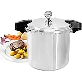 MegaChef 24 Quart Large Capacity Aluminum Stovetop Pressure Cooker/Canner for Induction and Gas Stove-Tops