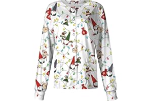 ZEFOTIM Christmas Cardigan for Women 2023 Comfy Casual Lightweight Open Front Cardigan Long Sleeve Graphic Tops Shirts