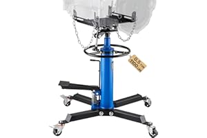 VEVOR Transmission Jack,1/2Ton (1100 lbs) Capacity Hydraulic Telescopic Transmission Jack, 2-Stage Floor Jack Stand with Foot