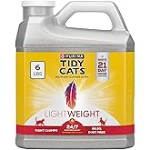 Purina Tidy Cats LightWeight 24/7 Performance Odor control, Multi-Cat, Clumping, 99.9 Percent Dust Free Cat Litter - 6 lb. Jug