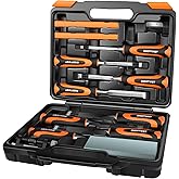 ENERTWIST 13pcs Wood Chisel Set, Premium Woodworking Chisel Sets w/ 8 CRV Construction Wood Chisels, 1 Sharpening Stone, 1 Ho