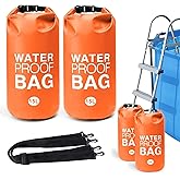15L Pool Ladder Weights – 2 Pack No-Break Heavy-Duty Pool Step Weights,Sand Bags for Above-Ground Pools,Durable Nylon with Handle,Easy & Quick Fill for Secure Pool Stairs (Orange)