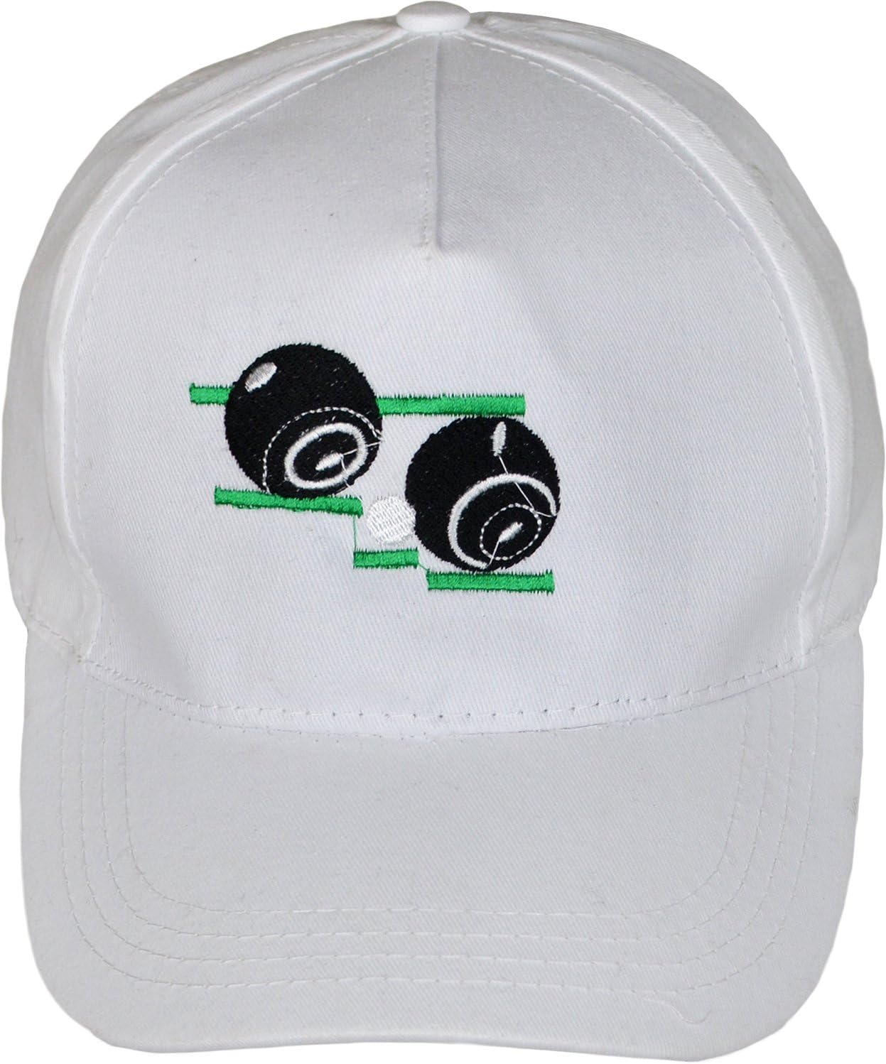Sians Fashions Bowling Hat Cotton White Bowls Bowlers Embroidered Hats