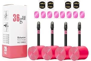 COOMENG 4 Pack Ridenow TPU Inner Tubes Ultra-Light 700 x 18-32c/32-47c with 45mm/65mm/85mm Presta Valves for Road Bike or Gravel Bike (Include Bike Tube Patch Repair Kit)