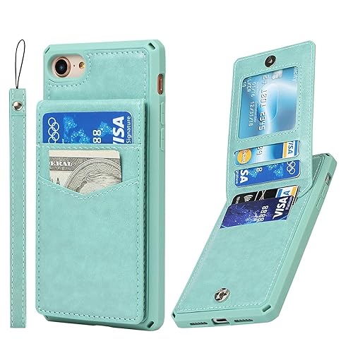 iCoverCase for iPhone SE(2022)/SE(2020) 7/8 Wallet Case with Card
