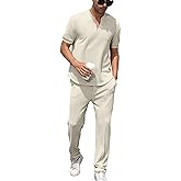 FZNHQL Fashion Men's Tracksuits 2 Piece Casual Athletic Jogging Outfits Short/Long Sleeve Track Suits for Men Set