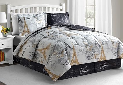 Amazon Com Fairfield Square Collection Paris Gold 8 Pc King Size