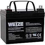 Weize 12V 35AH Battery Rechargeable SLA Deep Cycle AGM Replace 12 Volt 33AH 34AH 36AH 30AH, in Series 24V 36V 48V for Power P