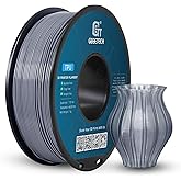 Geeetech TPU Filament 1.75mm, Shore 95A Flexible 3D Printer Filament with High Elasticity, 1KG (2.2lbs) Spool, Dimensional Accuracy ±0.03mm, Fits Most FDM Printers (Clear Silver)